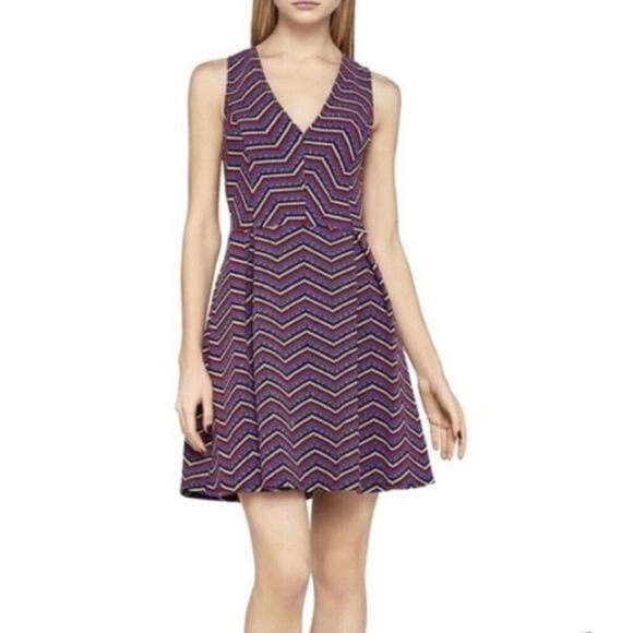 BCBGeneration Dresses & Skirts - BCBG | BCBGeneration | Red Multicolor Fit and Flare Dress | Size 0